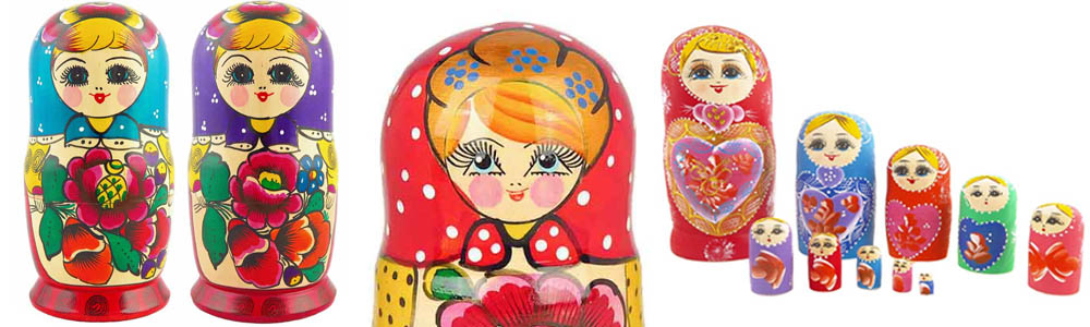 Matrioška, skladacia babika, drevená ruská hračka